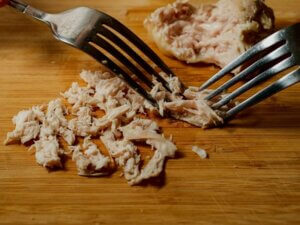 Pulled Chicken für unseren Burger