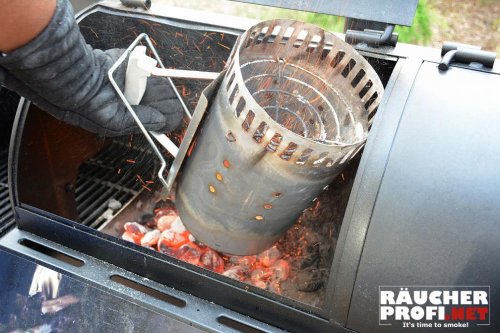 Smoker mit öl einreiben